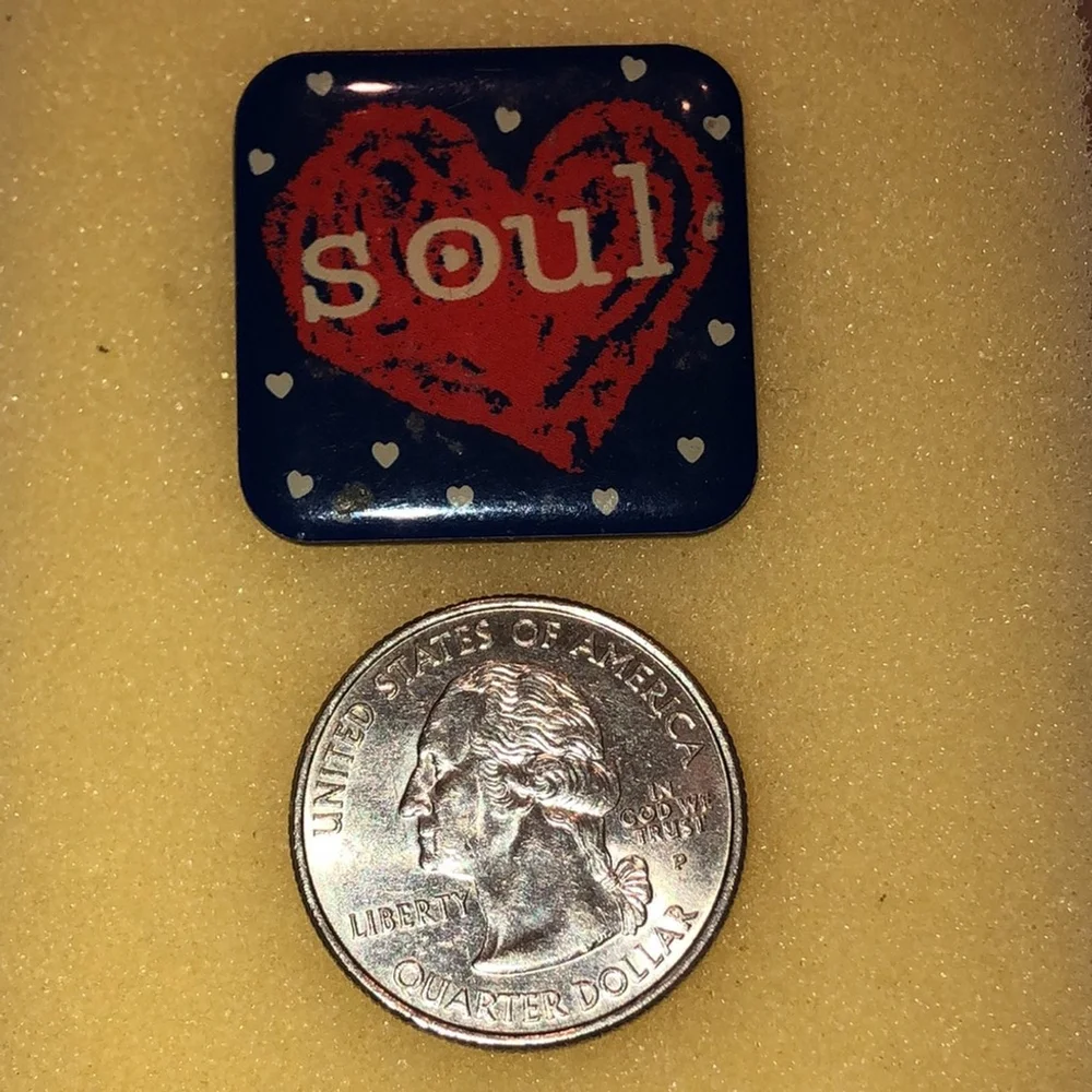 Heart Soul Red Blue Funky Y2K Boho Scatter Pin